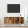 TV-seinäkaappi 2 pcs Vanha Puu 59,5 x 31 x 40 cm Tekninen puu