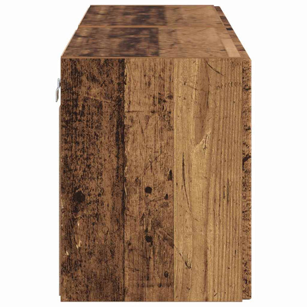 TV-seinäkaappi 2 pcs Vanha Puu 59,5 x 31 x 40 cm Tekninen puu