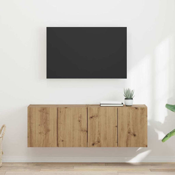 TV-seinäkaappi 2 pcs Artisan tammi 59,5 x 31 x 40 cm
