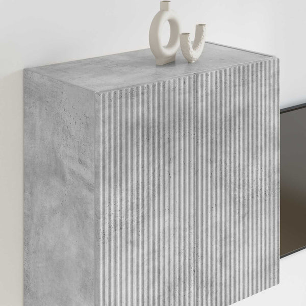 TV-seinäkaappi 59,5 x 31 x 60 cm Betoni Harmaa Tekninen puu