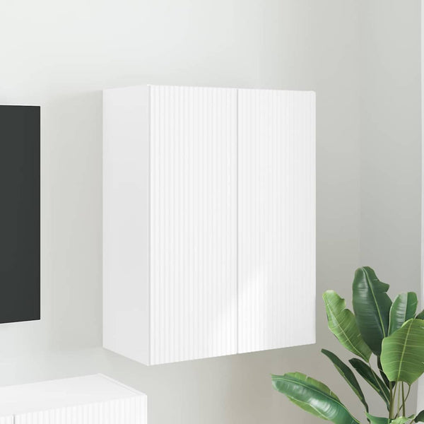 TV-seinäkaappi Valkoinen 59,5 x 31 x 80 cm Tekninen puu