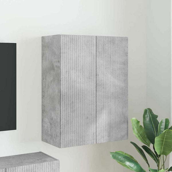 TV-seinäkaappi Betoni Harmaa 59,5 x 31 x 80 cm Tekninen puu