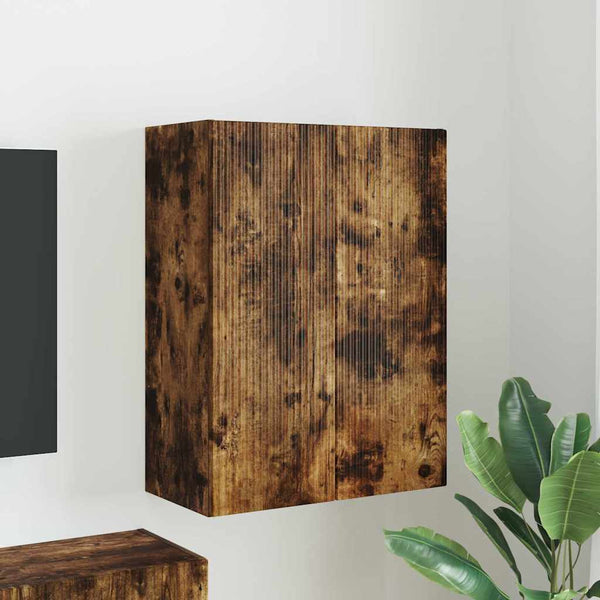 TV-seinäkaappi Savupähkinä 59,5 x 31 x 80 cm Tekninen puu