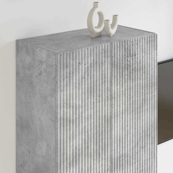 TV-seinäkaappi Betoni Harmaa 59,5 x 31 x 100 cm Tekninen puu