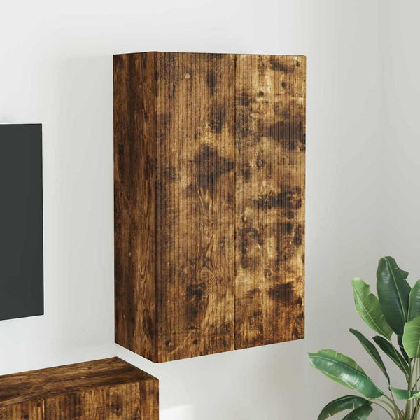 TV-seinäkaappi Savupähkinä 59,5 x 31 x 100 cm Tekninen puu