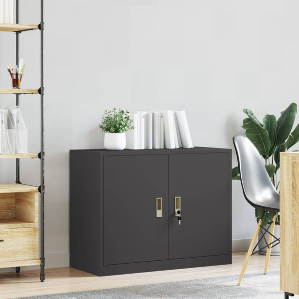 Säilytyskaappi Musta 90 x 40 x 70 cm Teräs