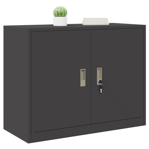 Säilytyskaappi Musta 90 x 40 x 70 cm Teräs