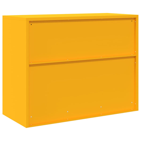Säilytyskaappi Sinappikeltainen 90 x 40 x 70 cm Teräs