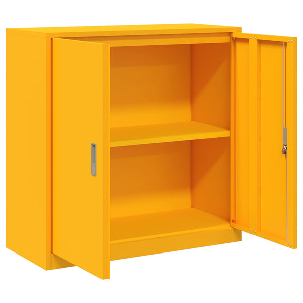 Säilytyskaappi Sinappikeltainen 90 x 40 x 90 cm Teräs