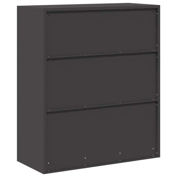 Säilytyskaappi Musta 90 x 40 x 105 cm Teräs