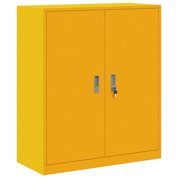 Säilytyskaappi Sinappikeltainen 90 x 40 x 105 cm Teräs