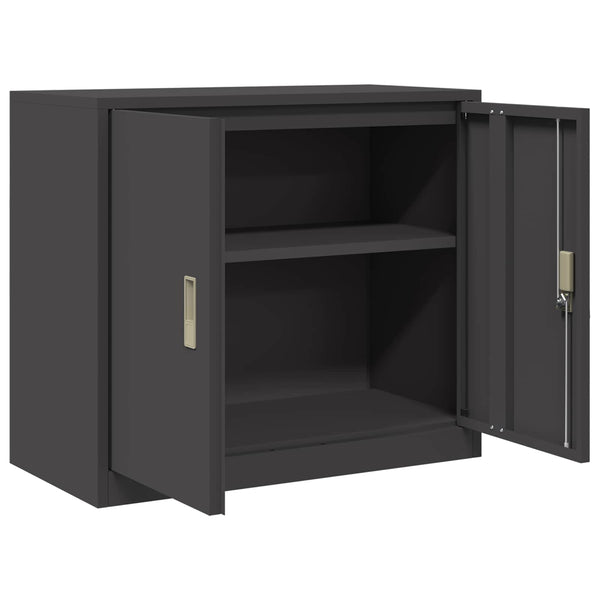 Säilytyskaappi Musta 80 x 40 x 70 cm Teräs