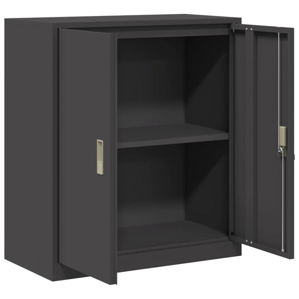 Säilytyskaappi Musta 80 x 40 x 90 cm Teräs