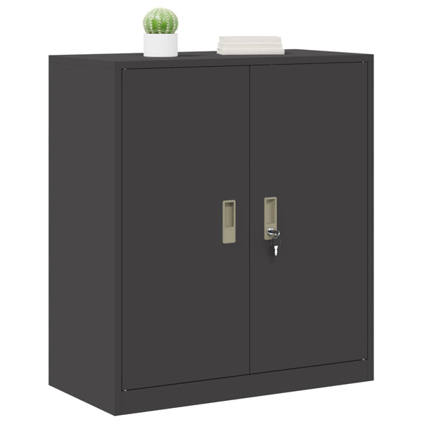 Säilytyskaappi Musta 80 x 40 x 90 cm Teräs
