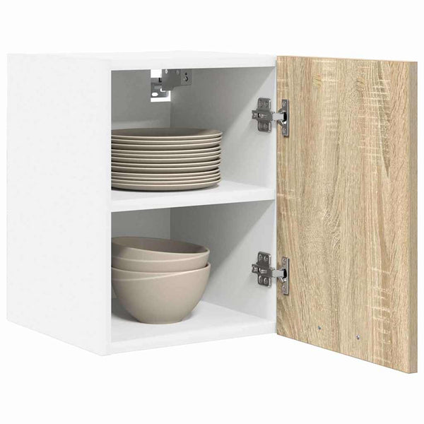 Henkarikaappi Sonoma tammesta ja valkoisesta 30 x 31 x 40 cm