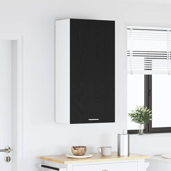 Henkarikaappi Musta tammi ja valkoinen 50 x 31 x 100 cm