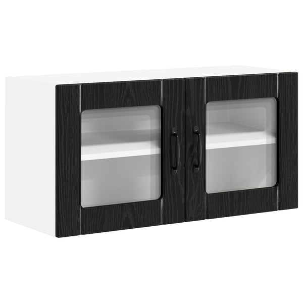 Seinälasi kaappi LUCCA Musta tammi 80 x 31 x 40 cm Tekninen puu