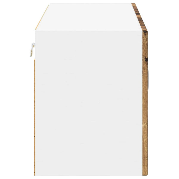 Seinälasi kaappi LUCCA Vanha puu 80 x 31 x 40 cm Tekninen puu