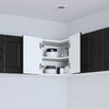 Seinän kulmarcabinett LUCCA Musta 57 x 57 x 40 cm Tekninen puu