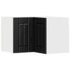 Seinän kulmarcabinett LUCCA Musta 57 x 57 x 40 cm Tekninen puu