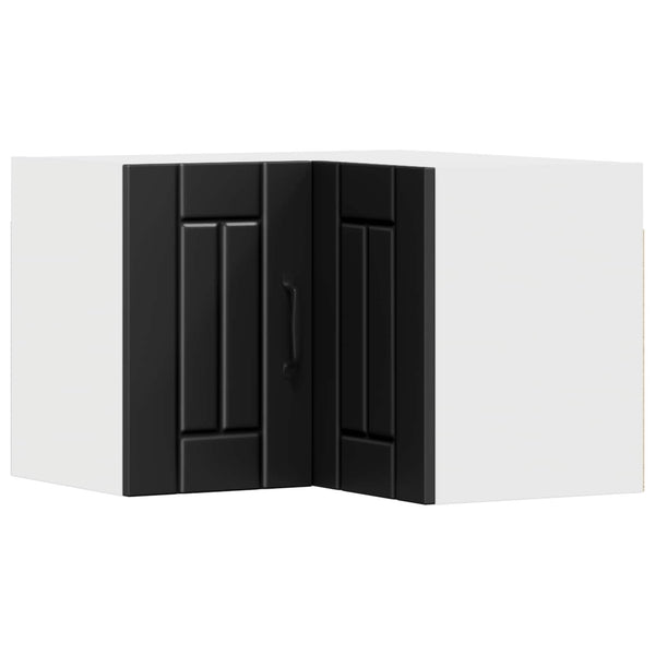 Seinän kulmarcabinett LUCCA Musta 57 x 57 x 40 cm Tekninen puu