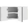 Seinän kulmarcabinett LUCCA Musta 57 x 57 x 40 cm Tekninen puu