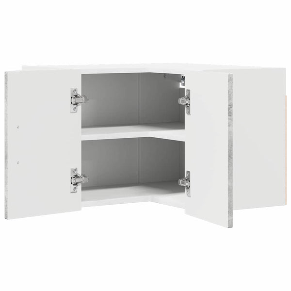 Seinän kulmarcabinett LUCCA Betoninharmaa 57 x 57 x 40 cm
