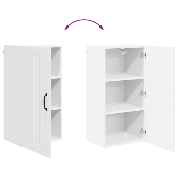Seinäkaappi LUCCA valkoinen 40 x 31 x 80 cm Tekninen puu