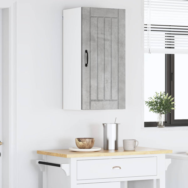 Seinäkaappi LUCCA Betoninharmaa 40 x 31 x 80 cm Tekninen puu