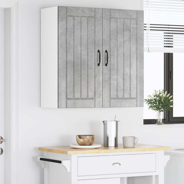 Seinäkaappi LUCCA Betoninharmaa 80 x 31 x 80 cm Tekninen puu