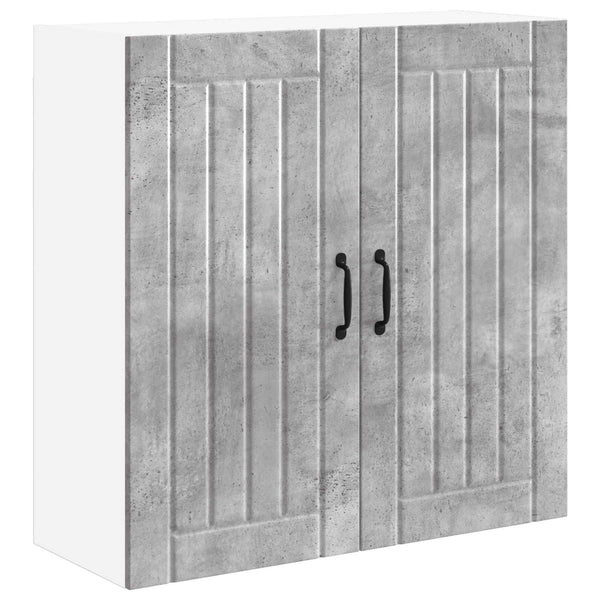 Seinäkaappi LUCCA Betoninharmaa 80 x 31 x 80 cm Tekninen puu