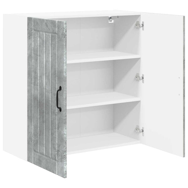 Seinäkaappi LUCCA Betoninharmaa 80 x 31 x 80 cm Tekninen puu