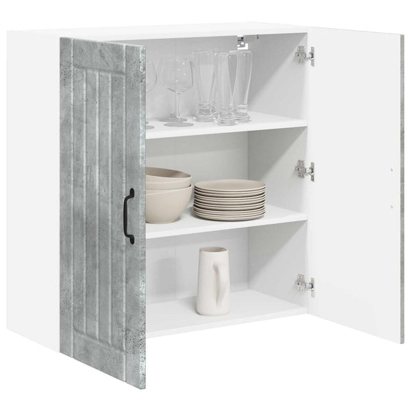 Seinäkaappi LUCCA Betoninharmaa 80 x 31 x 80 cm Tekninen puu