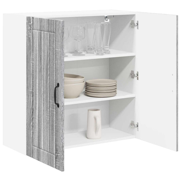 Seinäkaappi LUCCA Harmaa sonoma 80 x 31 x 80 cm Tekninen puu