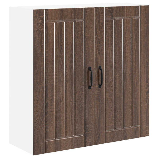 Seinäkaappi LUCCA Ruskea tammi 80 x 31 x 80 cm Tekninen puu
