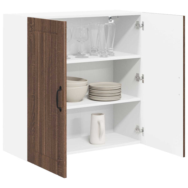 Seinäkaappi LUCCA Ruskea tammi 80 x 31 x 80 cm Tekninen puu