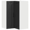 Seinän kulmarcabinett LUCCA Musta 57 x 57 x 80 cm Tekninen puu