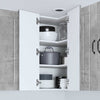 Seinän kulmarcabinett LUCCA Betoninharmaa 57 x 57 x 80 cm