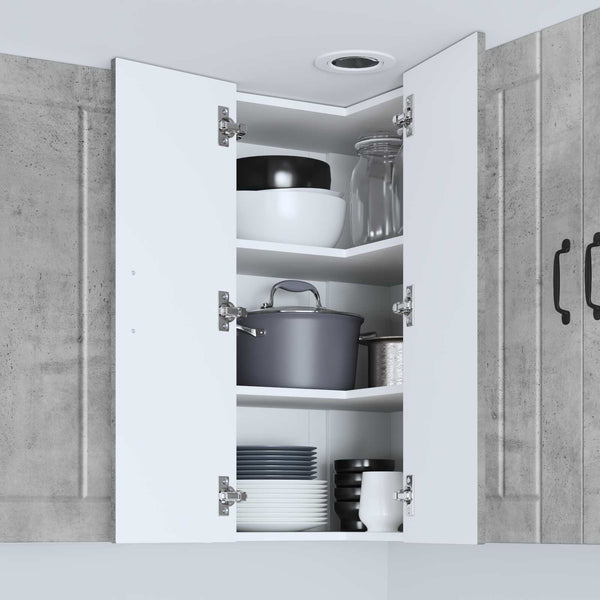 Seinän kulmarcabinett LUCCA Betoninharmaa 57 x 57 x 80 cm