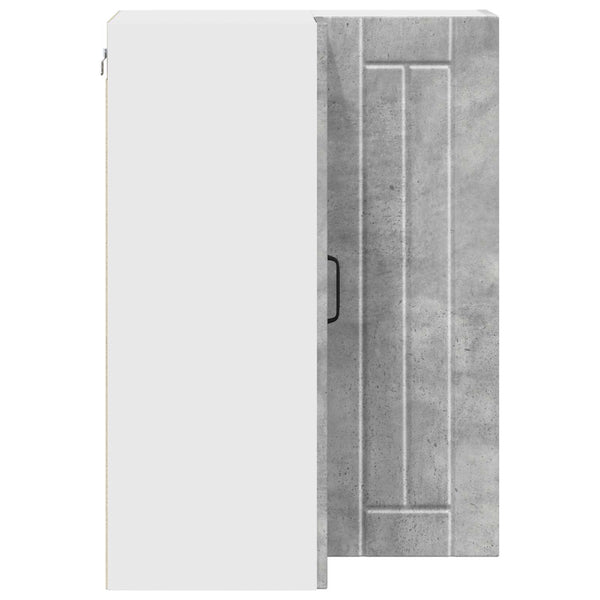 Seinän kulmarcabinett LUCCA Betoninharmaa 57 x 57 x 80 cm