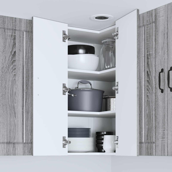 Seinän kulmarcabinett LUCCA Harmaa sonoma 57 x 57 x 80 cm