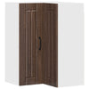 Seinän kulmarcabinett LUCCA Ruskea tammi 57 x 57 x 80 cm