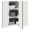 Seinän kulmarcabinett LUCCA Ruskea tammi 57 x 57 x 80 cm