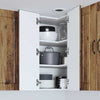 Seinän kulmarcabinett LUCCA Vanha puu 57 x 57 x 80 cm
