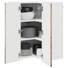 Seinän kulmarcabinett LUCCA Vanha puu 57 x 57 x 80 cm