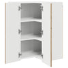 Seinän kulmarcabinett LUCCA Artisaanitammi 57 x 57 x 80 cm