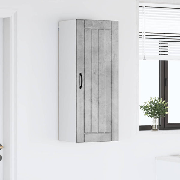 Seinäkaappi LUCCA Betoninharmaa 40 x 31 x 100 cm Tekninen puu