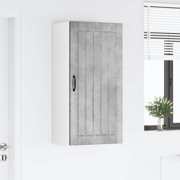 Seinäkaappi LUCCA Betoninharmaa 50 x 31 x 100 cm Tekninen puu