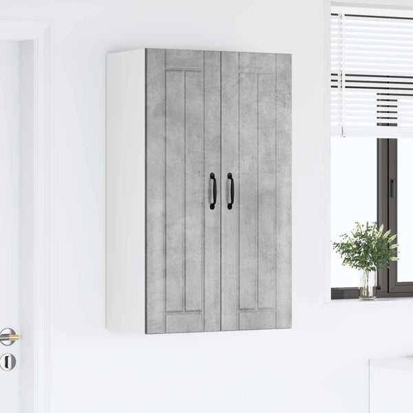 Seinäkaappi LUCCA Betoninharmaa 60 x 31 x 100 cm Tekninen puu
