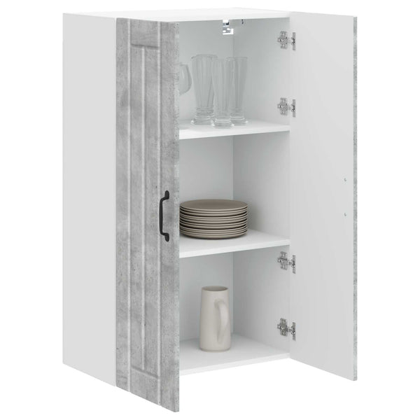 Seinäkaappi LUCCA Betoninharmaa 60 x 31 x 100 cm Tekninen puu